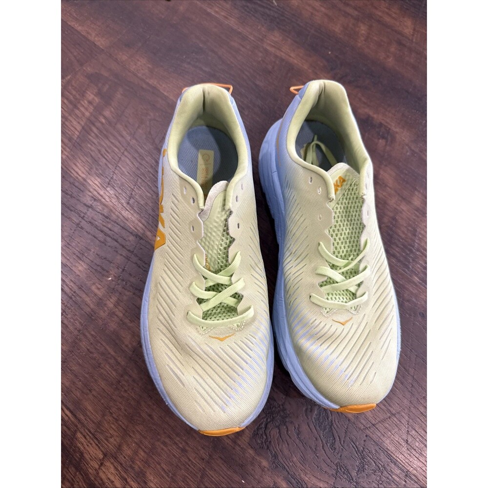 Hoka Rincon 3 Shoes Womens Size 10B Blue Yellow Running Lightweight Mesh 1119396 - Picture 3 of 14